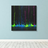 電動木光滴下絵を描デザイン キャンバスプリント (インサイチュ (ウッドフロア))