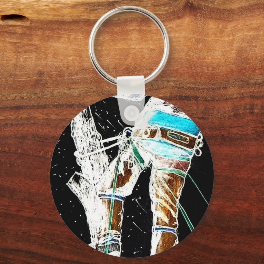 電動樹木外科医のチェーンソー キーホルダー (正面)