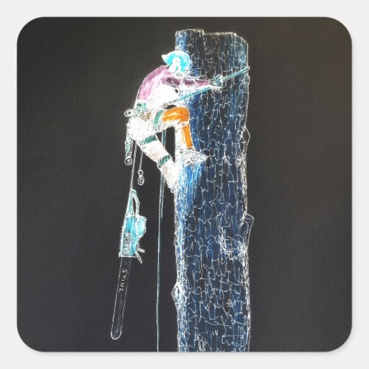 電動樹木外科医のチェーンソー スクエアシール (正面)