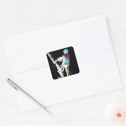 電動樹木外科医のチェーンソー スクエアシール (封筒)