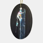 電動樹木外科医のチェーンソー セラミックオーナメント (左)