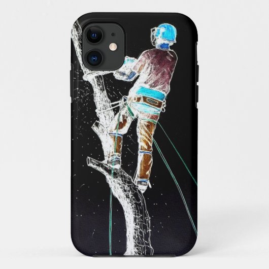 電動樹木外科医のチェーンソー Case-Mate iPhoneケース (裏面)