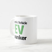 電動車バカマグカップ 電動車ジョーク くだらないユーモア コーヒーマグカップ (正面左)
