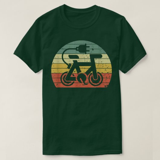 電動Eバイク電子自転車用ヴィンテージレトロ Tシャツ (デザイン正面)