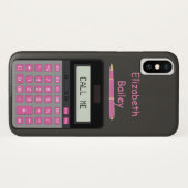 電卓とペングラフィック Case-Mate iPhoneケース (裏面(横))