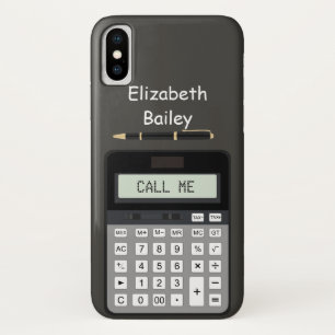 電卓とペングラフィック iPhone X ケース