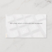 電卓のキーボードとフェード 名刺 (裏面)