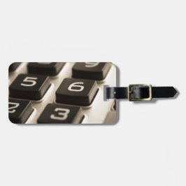 電卓のクローズアップ ラゲッジタグ