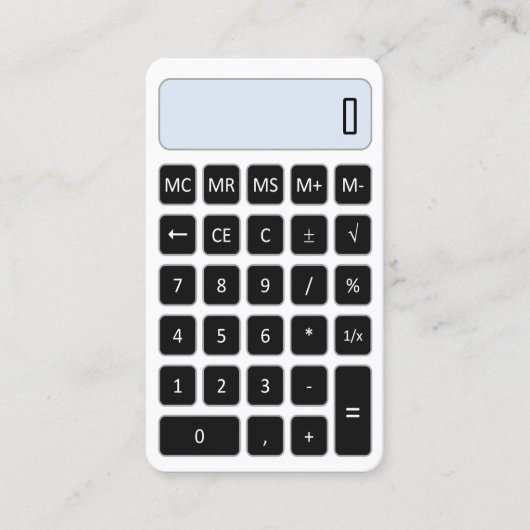 電卓のテータサービス名刺 名刺 (正面)