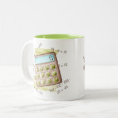 電卓の歴史は非常に悪い… ツートーンマグカップ (正面左)