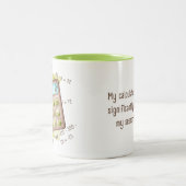 電卓の歴史は非常に悪い… ツートーンマグカップ (中央)