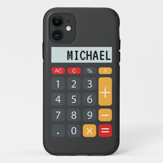 電卓の演算パーソナライズされた名 Case-Mate iPhoneケース (裏面)