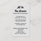 電卓の税務サービス 名刺 (裏面)