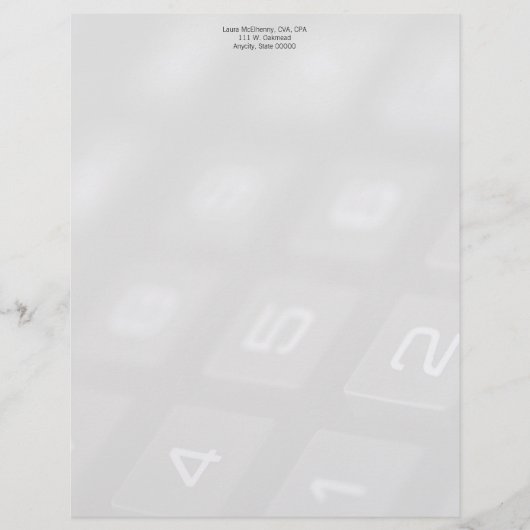 電卓の鍵数のフェード (正面)