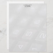 電卓の鍵数のフェード (正面/裏面)