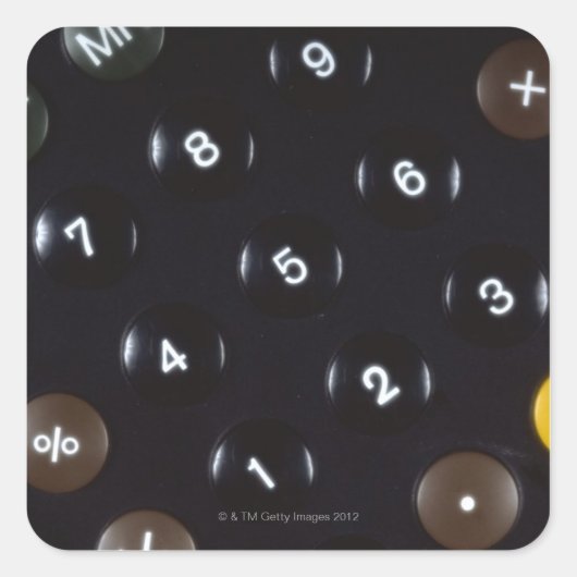 電卓の鍵 スクエアシール (正面)