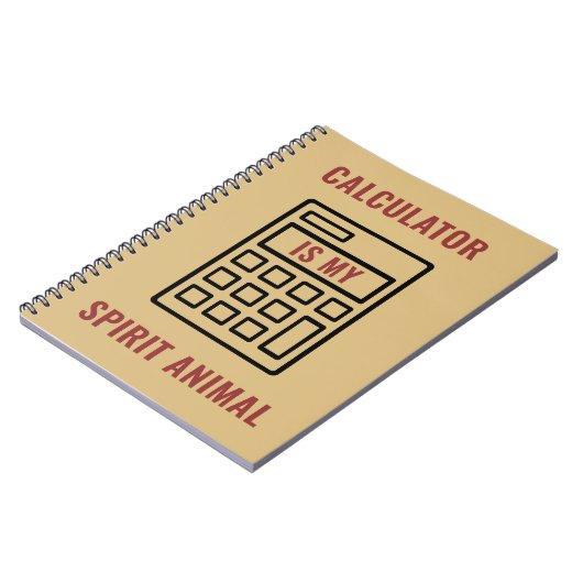 電卓は私の精神おもしろい会計士 ノートブック (左側)
