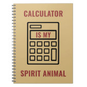 電卓は私の精神おもしろい会計士 ノートブック (正面)