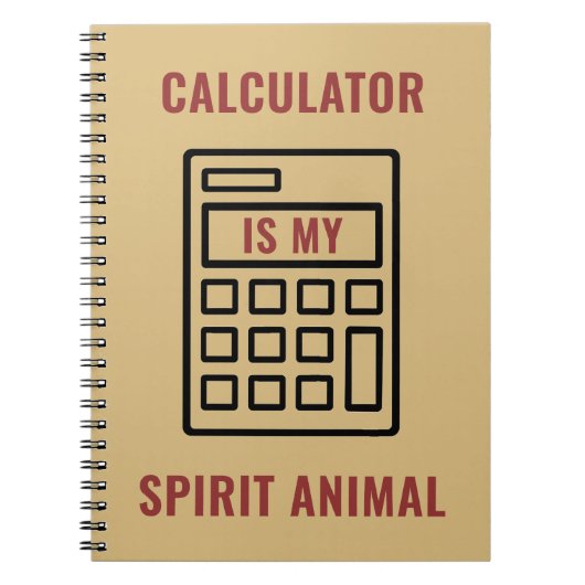 電卓は私の精神おもしろい会計士 ノートブック (正面)