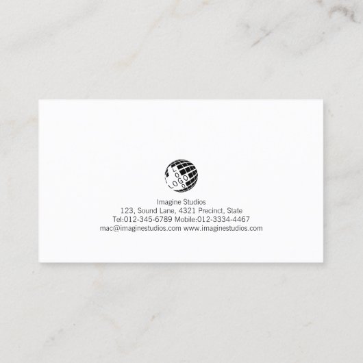 電卓アイコン会計簿記財務 名刺 (裏面)