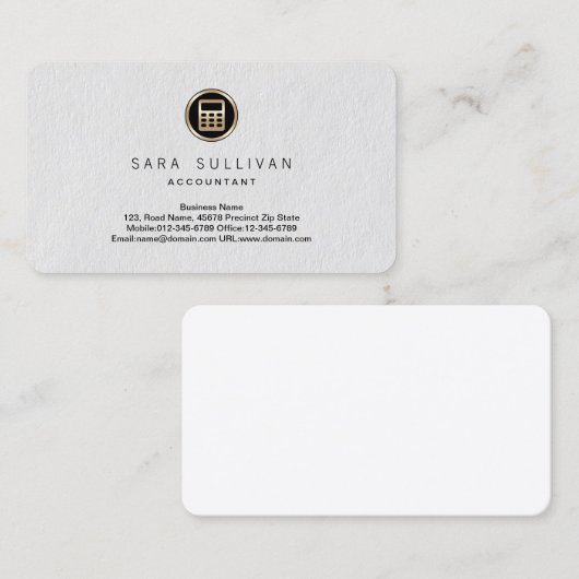 電卓アイコンAccountant Premium名刺 名刺 (正面/裏面)