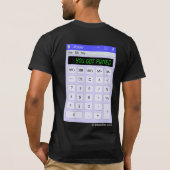 電卓ウィンドウ – 得 YOU PWNED - ©pwnstar 2023 Tシャツ (裏面)