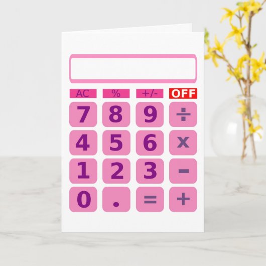 電卓カード カード (黄色い花)