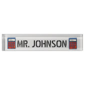 電卓スクール数学先生教育教室 デスクネームプレート (正面)