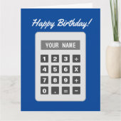 電卓スケッチカスタム誕生日グリーティングカード カード (正面)