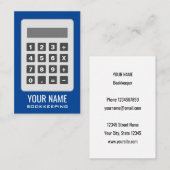 電卓ロゴ簿記係の名刺テンプレート 名刺 (正面/裏面)