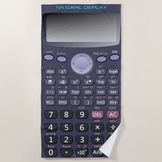 電卓 ビーチタオル (正面)