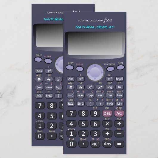 電卓 メニュー (正面/裏面)