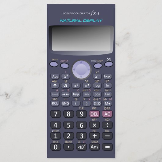 電卓 メニュー (正面)