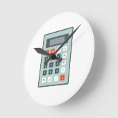 電卓 ラウンド壁時計 (傾斜)