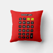 電卓（赤、引用符） クッション (裏面)