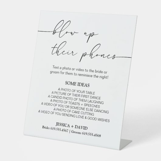 電吹話のサインを出す |の結婚フォト狩りゲーム 台座サイン (正面)