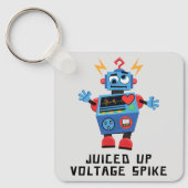 電圧スパイクでやられたロボット キーホルダー (正面)