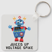 電圧スパイクでやられたロボット キーホルダー (裏面)