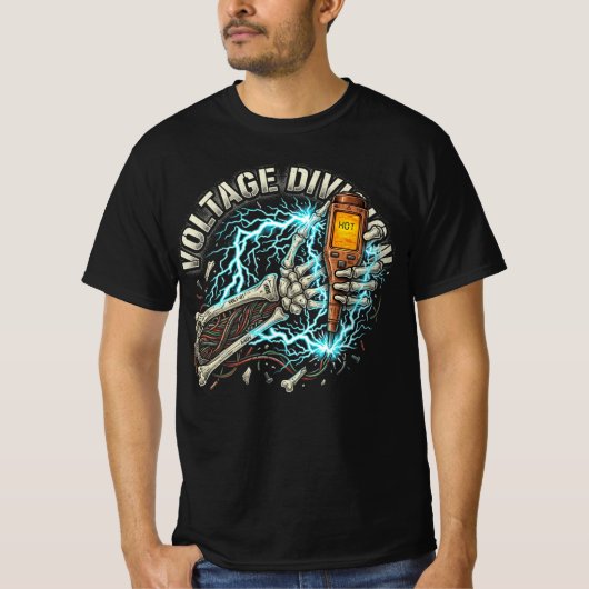 電圧分割電気技師ギフトホットワイヤー Tシャツ (正面)
