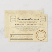 電報の宿泊施設旅行挿入物カード エンクロージャーカード (正面/裏面)