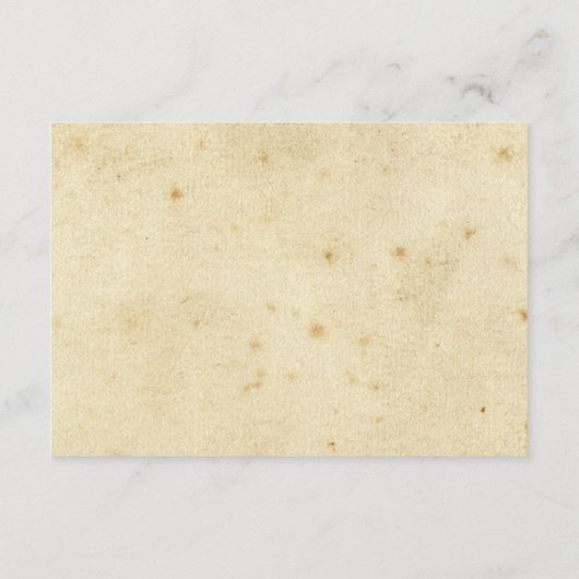 電報の宿泊施設旅行挿入物カード エンクロージャーカード (裏面)