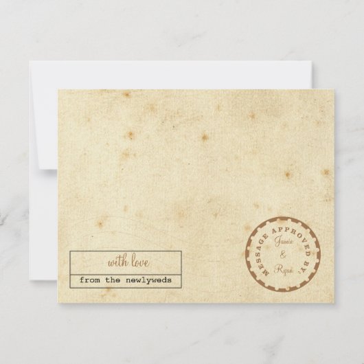 電報はメッセージカード感謝していしています サンキューカード (裏面)