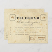 電報はメッセージカード感謝していしています サンキューカード (正面/裏面)