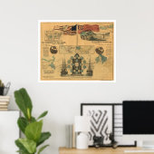 電報図ポスター1858 ポスター (ホームオフィス)