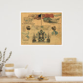 電報図ポスター1858 ポスター (キッチン)