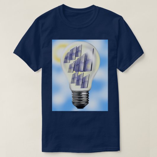 電太陽の力電球 Tシャツ (デザイン正面)
