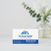 電太陽の力 | ホームテック 名刺 (スタンド正面)