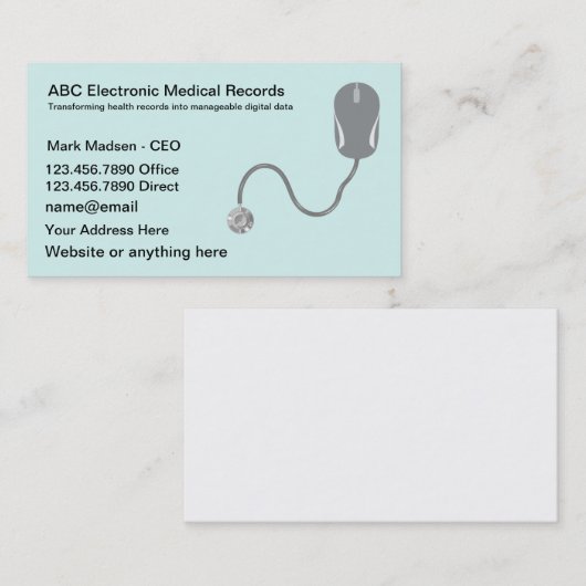 電子カルテ名刺 名刺 (正面/裏面)