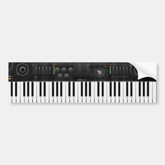 電子キーボード バンパーステッカー (正面)