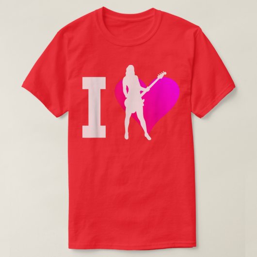 電子ギターエレキギターのアコースティックギター Tシャツ (デザイン正面)